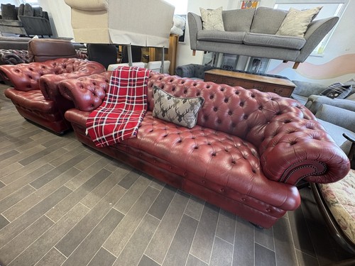 Red chesterfield sofa and - sofa,