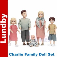 Lundby  CHARLIE DOLL FAMILY SET Doll's House 1:18th Sweden 60-8076-00