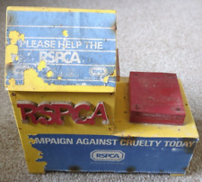 Vintage RSPCA Begging Dog Collection Wooden Box GWO Advertising Wood Charity