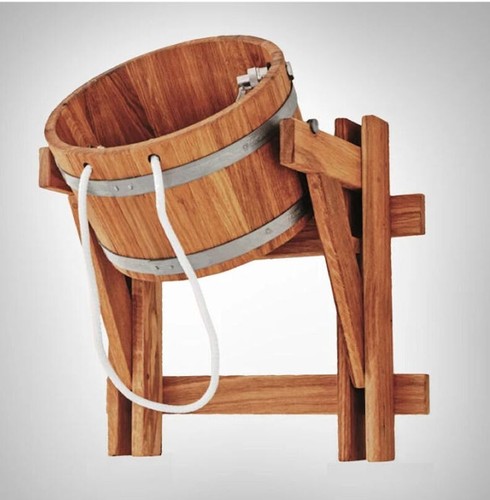 Solid oak ltr bucket - solid, oak,10
