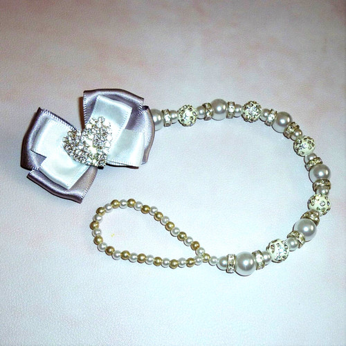 Silver shamballa pearl - silver,