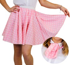 POLKA DOT SKIRT & SCARF PINK