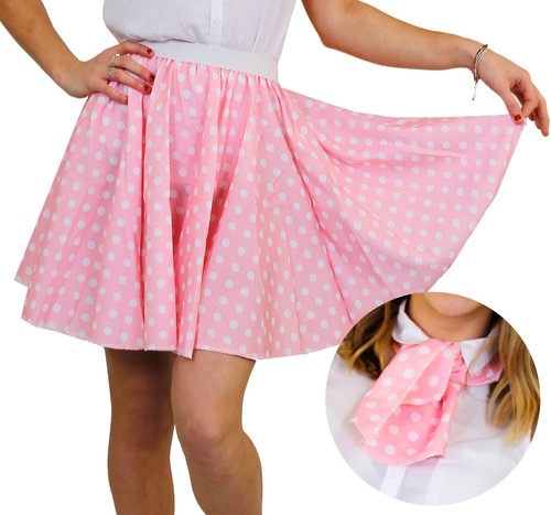 Polka dot skirt scarf pink - polka,