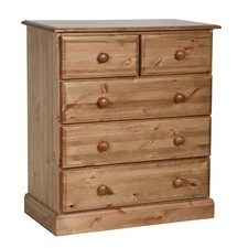 Chest of Drawers 2 Over 3 Solid Pine by Realwoods