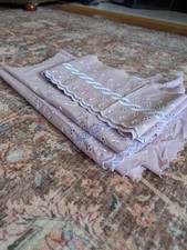 Light Pink White Eyelet Floral
