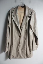 PLT Womens Faux Leather Long Blazer Jacket - Size 14 (j88)