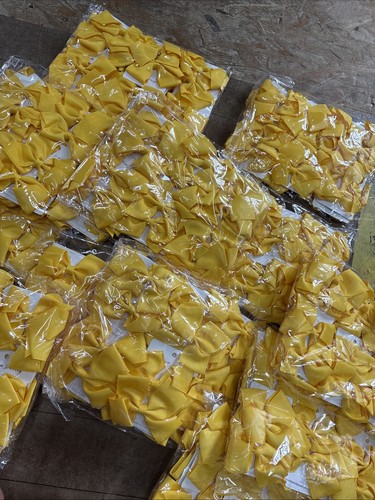 Job lot yellow hair bow - job, clips