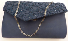 Gorgeous Debenhams Debut Satin Evening Small Clutch Bag Never Used sequin web pa