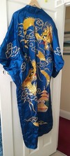 Late 1930/40's Japanese Silk Dragon Kimono With Gold Metallic Thread Embroidery.