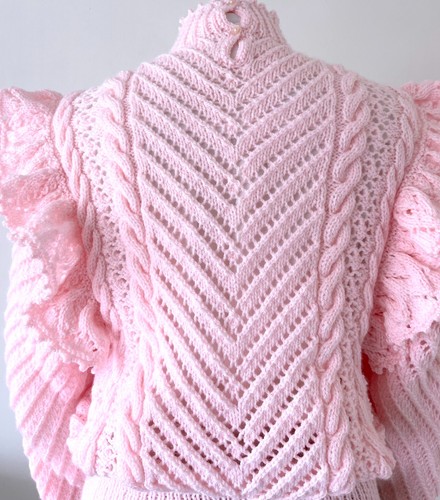 Hand knitted feminine pink - feminine,