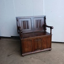 1950's oak monks bench