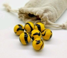 10 Large Round Glass Marbles