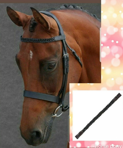 Plaited leather browbands - plaited, for