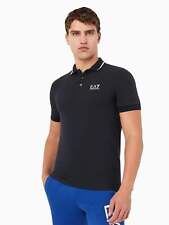 EA7 Mens Night Blue Logo Polo