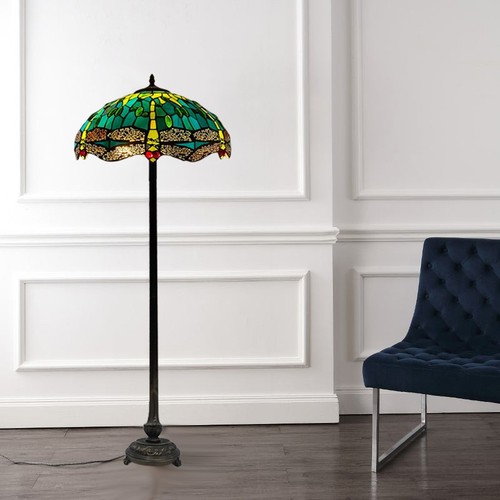 Green tiffany floor lamp - tiffany, 16
