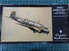 1/48 SUPERB CLASSIC AIRFRAMES #4119 HIGH DETAIL HARD TO FIND OOP ANSON MK.1