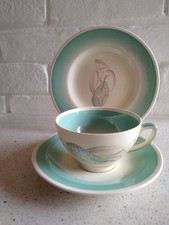 Susie Cooper Two Leaf Tea Trio.