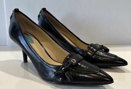 Fitzwell black leather brogue - fitzwell,