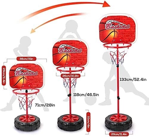 Basketball stand with weighted - stand,