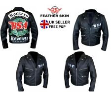 BSA George Michael Faith Rockers Revenge Biker Black Real Leather Jacket For Men