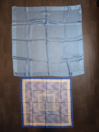 Blue silk scarves - silk, scarf
