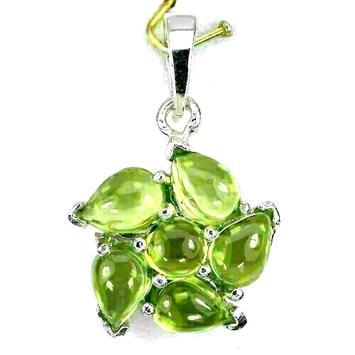 Silver pendant peridot - pendant,