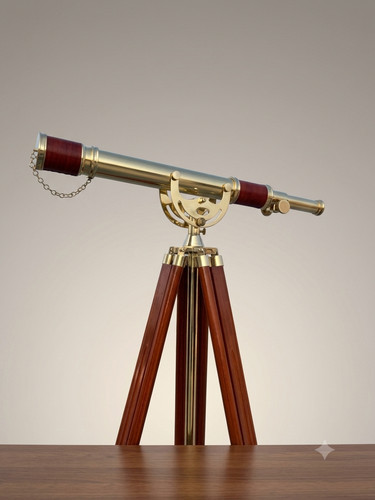 Vintage style brass telescope - vintage,