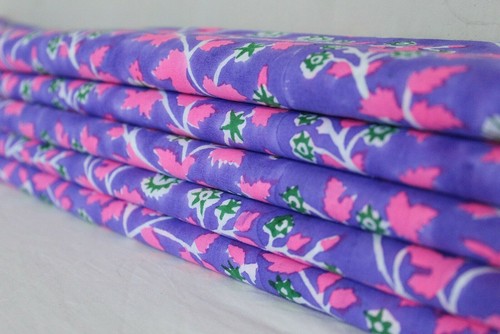 Hand block floral print - floral, yard