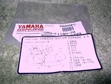 YAMAHA CS50 JOG GEN NOS WARNING LABEL 5RW-F118N-70