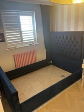 Blue Queen Size Bed Good Conditions Coming With Another Small One With Mattress 
