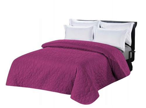 Quilted bedspread fuchsia - quilted,