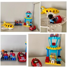 Lego Duplo Airport 10871, Custom Built Set with Extra Figures, Plane, Tower, Car