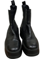 Carvela Platform Chelsea Boots Black Leather - 4