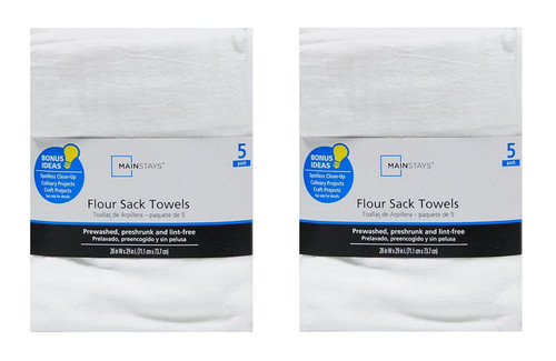 Mainstays white flour sack - white,