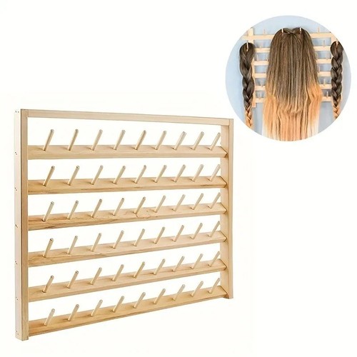 Wooden spool thread rack - wooden, wall