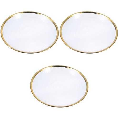 3pcs reusable glass plates - glass,