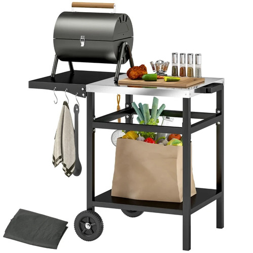 Bbq trolley with stainless - trolley,