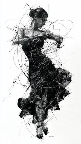 Dynamic dance illustration - dynamic,