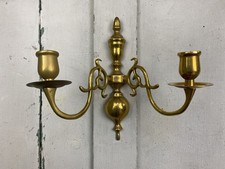 Brass Twin Candle Wall Sconce