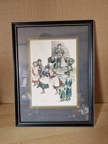 Vintage wooden framed print - wooden,