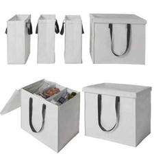 Set of 4 Recycling Bags Laundry Shopping Bin Waste Bag Sack Removable Inners New