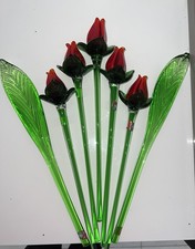 (…10)Glass Tulip Flowers