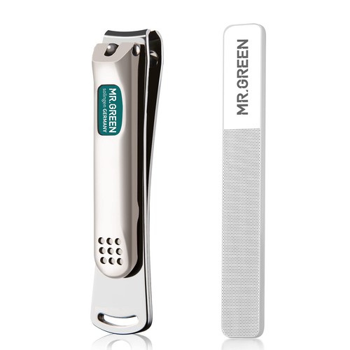 Green nail clippers curved - nail,