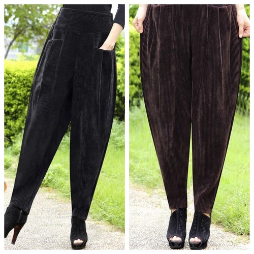 High waist corduroy for - high, harem