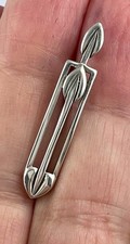 Vintage sterling silver Charles Rennie Macintosh tulip flower design pendant