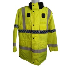 Hi Viz Jacket 3/4 Length Yaffy Waterproof Hi Vis Security Police Klickfast