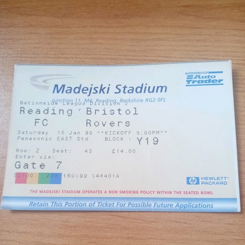 Ticket 1998 1999 1 - 1998/1999, 16/1/1999