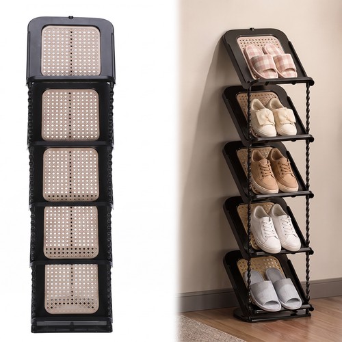 Tier rattan tilted shoe - 5,
