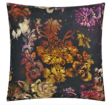 DESIGNERS GUILD FABRIC TARBANA AMETHYST FLOCK DAMASK  COVER 50X50CM CCDG1023