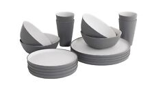 Outwell Gala 4 Person Dinner Set Camping Grey Mist